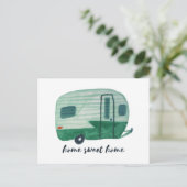 ホームスイートホームウォーターカラーキャンパートレーラー ポストカード (スタンド正面)