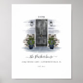 ホームスイートホームウォーターカラーグレードアブリックトリム ポスター (正面)