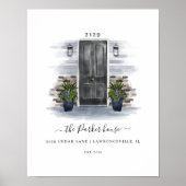 ホームスイートホームウォーターカラーグレードアブリックトリム ポスター (正面)