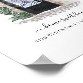 ホームスイートホームウォーターカラーストーンブラックアイアンドア ポスター (角)