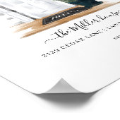 ホームスイートホームウォーターカラーホワイトハンプトンズドア ポスター (角)