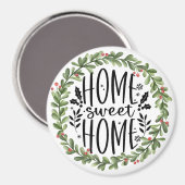 ホームスイートホームウォーターカラーリース マグネット (正面/裏面)