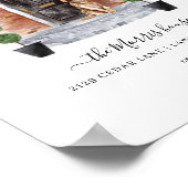 ホームスイートホームウォーターカラーレッドブリック&ブラックドア ポスター (角)