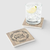 ホームスイートホームウッドデザイン- ストーンコースター (横)