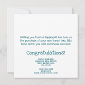 ホームスイートホームカスタムティール(緑がかった色)グリーンガーデン不動産仲介業者 カード (裏面)