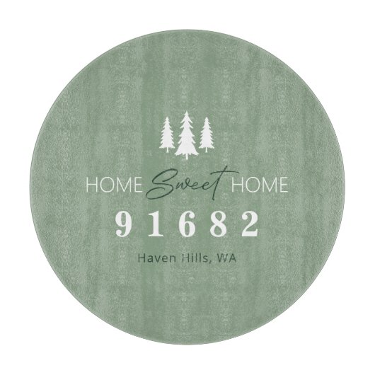 ホームスイートホームカスタム郵便番号 カッティングボード (正面)