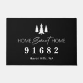 ホームスイートホームカスタム郵便番号 ドアマット (正面)