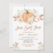 ホームスイートホームカボチャ素朴ンハウスウォーミングパーティー 招待状 (正面)