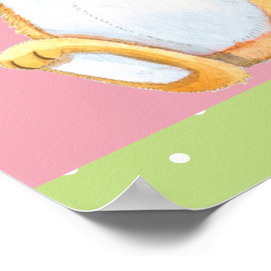 ホームスイートホームカワイルウォーターカラーブニーズ ポスター (角)