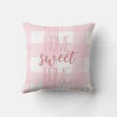 ホームスイートホームカントリーピンクバッファローチェック クッション (裏面)