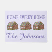 ホームスイートホームキャンディクリスマスジンジャーブレッドハウス ドアマット (正面)