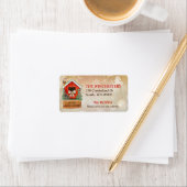 ホームスイートホームクリスマスバードハウスアドレス ラベル (インサイチュ)