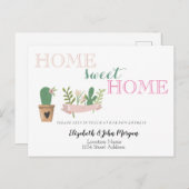 ホームスイートホームサツボテン花アナウンセーム 案内ポストカード (正面/裏面)