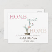 ホームスイートホームサボテンの花 案内ポストカード (正面/裏面)