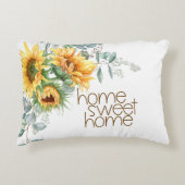 ホームスイートホームサンフラワーユーカリ アクセントクッション (正面)