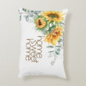 ホームスイートホームサンフラワーユーカリ アクセントクッション (裏面(縦))