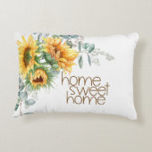 ホームスイートホームサンフラワーユーカリ アクセントクッション (裏面)