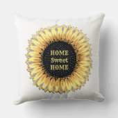 ホームスイートホームサンフラワー クッション (裏面)