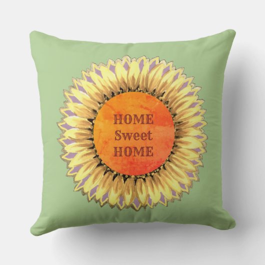 ホームスイートホームサンフラワー クッション (裏面)