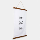 ホームスイートホームシンプルホワイトウォールミニマリスト 吊り下げ型タペストリー (傾斜あり)