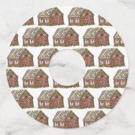 ホームスイートホームジンジャーブレッドハウスクリスマスパーティー ワイングラスタグ