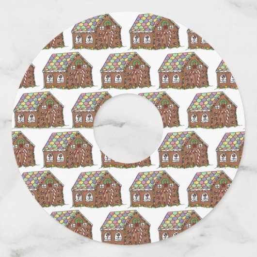 ホームスイートホームジンジャーブレッドハウスクリスマスパーティー ワイングラスタグ (正面)