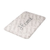 ホームスイートホームスクリプトデザインイングレークリームチューペ バスマット (アングル)
