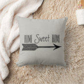 ホームスイートホームタイポグラフィアロー クッション (ブランケット)