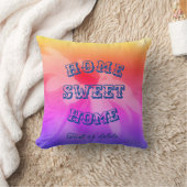 ホームスイートホームデイジーフラワーパーソナライズされた クッション (ブランケット)