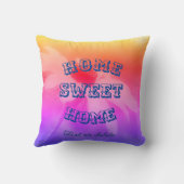 ホームスイートホームデイジーフラワーパーソナライズされた クッション (裏面)