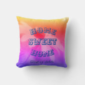 ホームスイートホームデイジーフラワーパーソナライズされた クッション (正面)