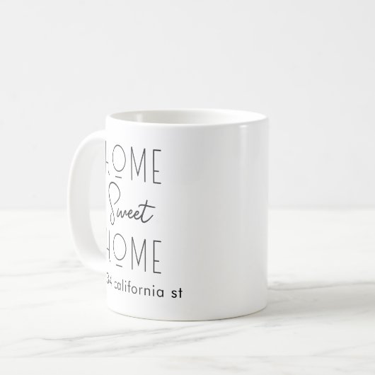 ホームスイートホームニューアドレス引っ越し祝いパーティーギフト コーヒーマグカップ (正面左)