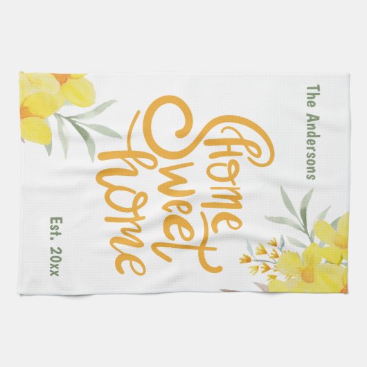 ホームスイートホームニューホームオーナー引っ越し祝いパーティー かわいらし キッチンタオル (横)