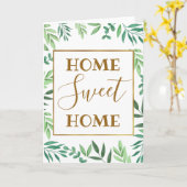 ホームスイートホームニューホーム引っ越し祝いパーティー カード (黄色い花)