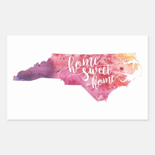 ホームスイートホームノースカロライナ 長方形シール (正面)
