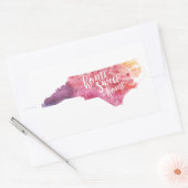 ホームスイートホームノースカロライナ 長方形シール (封筒)