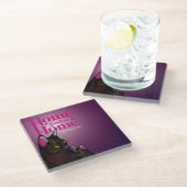 ホームスイートホームハッピープレイスグラスコアスター ガラスコースター (アングル)