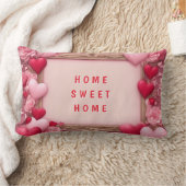 ホームスイートホームバレンタインズランバーピロー ランバークッション (ブランケット)