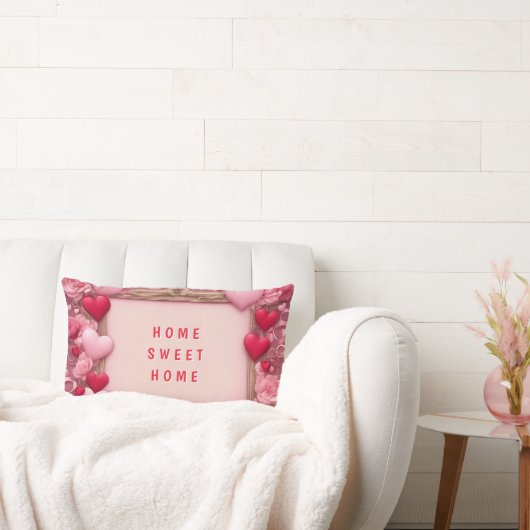 ホームスイートホームバレンタインズランバーピロー ランバークッション (ソファ)