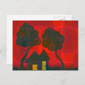 ホームスイートホームパッチワーク葉書 ポストカード (正面/裏面)