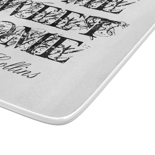 ホームスイートホームパーソナライズされたガラスのカッティングボード カッティングボード (角)