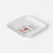 ホームスイートホームパーソナライズされた紙プレート ペーパープレート (傾斜あり)