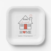 ホームスイートホームパーソナライズされた紙プレート ペーパープレート (正面)