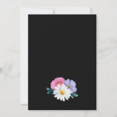 ホームスイートホームパープルピンクフローラ引っ越し祝いパーティー 招待状 (裏面)