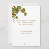 ホームスイートホームビンテージクリスマスハース シーズンカード (裏面)