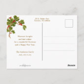 ホームスイートホームビンテージクリスマスハース ポストカード (裏面)