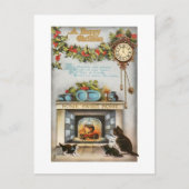 ホームスイートホームビンテージクリスマスハース ポストカード (正面)