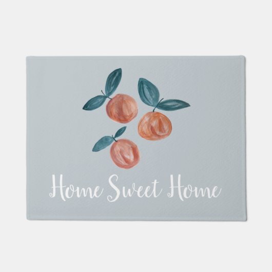 ホームスイートホームピーチグレイフロアマット ドアマット (正面)