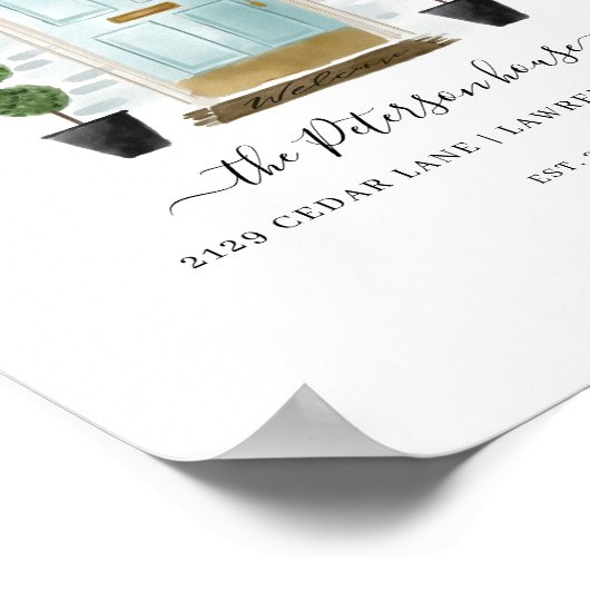 ホームスイートホームファミリーアクアウォーターカラードア ポスター (角)