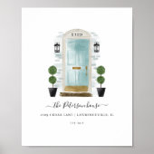 ホームスイートホームファミリーアクアウォーターカラードア ポスター (正面)